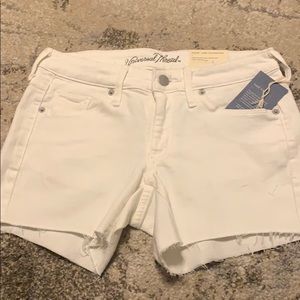 White denim shorts
